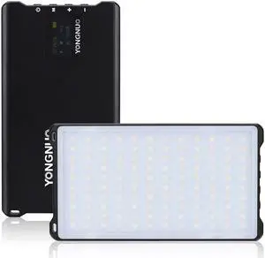 YONGNUO YN125 Mini LED Fill Light Photography Lamp 120pcs LEDs Dimmable 3200-5600K Built-in Rechargeable Battery for Live Video Group Photos Selfie Taking - Black