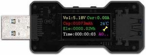 FNB18 USB Color Screen Tester DC Digital Voltmeter Amperemeter Current Voltage Meter Amp Volt Ammeter Detector Power Bank Recharger Indicator