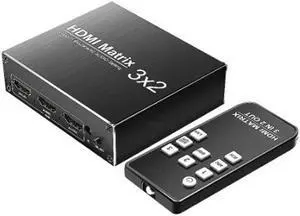 HDMI Matrix 3 In 2 out HDMI Switch 2.0 4k 60Hz HDR 3x2 Audio Extractor ARC Dolby Sound for XBOX HDTV PS3 PS4 Projector