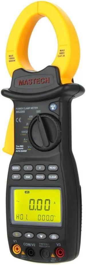 Mastech MS2205 Three Phase Digital Power Clamp Meter Harmonic tester with 6000 Counts Support RS232 Interface