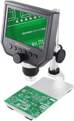 BST-600 Portable HD Electron Microscope LCD Digital Repair Magnifying Glass 600 Times Aluminum Alloy Stent Microscope