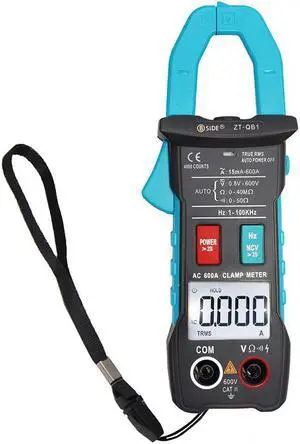 BSIDE ZT-QB1 Portable Smart AC/DC Clamp Meter Multimeter Current Voltage Resistance Continuity Measurement Tester with NCV