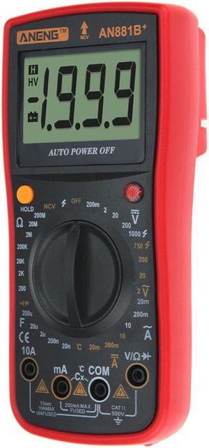 ANENG AN881B+ True Rms Digital Multimeter Tester Transistor Testers Manual High Precision Digitals Multimeter Tester Ac Dc Multimeter - Red
