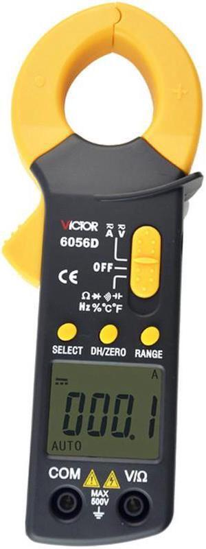 Victor VC6056D Clamp Meter Multimeter AC/DC Current Voltage Resistance Tester 600A 32mm Jaw