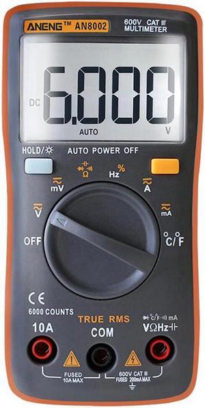 ANENG AN8002 Digital Multimeter 6000 Counts Multimetro Multitester Digital Profesional Transistor Capacitor Tester Lcr Esr Meter  Orange