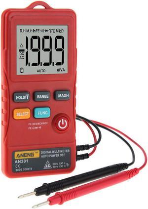 ANENG AN301 True Rms Digital Multimeter Tester Esr Meter Transistor Testers Automatic Multimetro Profesional Profesional Car  Red
