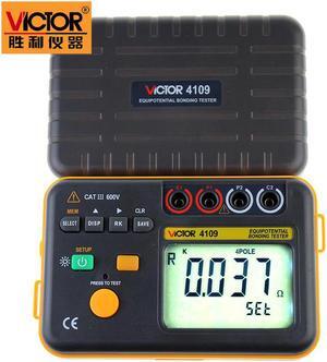VICTOR 4109 VC4109 equal potential bonding resistance tester