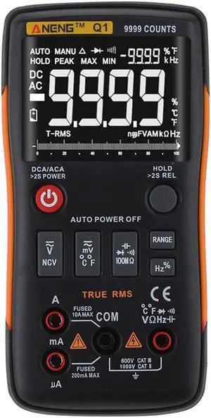 ANENG Q1 True-RMS Digital Multimeter Esr Meter Testers Automotive Electrical Dmm Transistor Peak Tester Meters Resistor - Orange