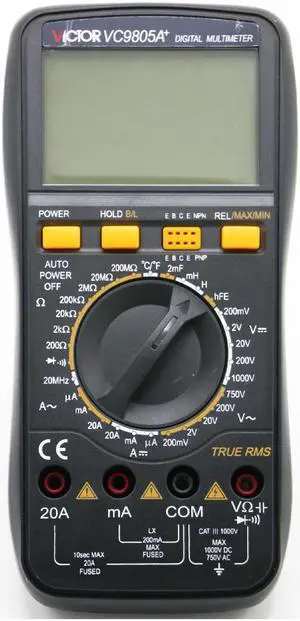 Digital Multimeter VICTOR VC9805A+ True RMS DMM AC/DC Ammerter Resistance Capacitance Inductance Frequency Temperature tester