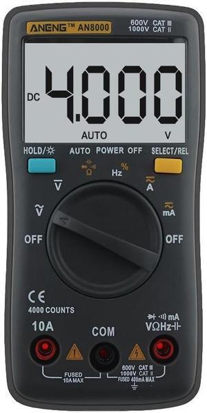ANENG AN8000 Digital Multimeter 4000 Counts Profesional Capacitor Tester Esr Meter Richmeters Inductance Meter Tester - Black