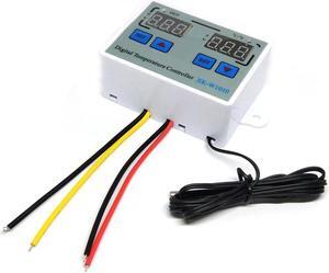 Digital Thermostat C/F Temperature Controller for incubator Relay LED 10A Heater Cooler Direct Output XK-W1010 - DC12V