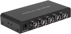 SDI 1X4 Splitter Video Converter 3G/HD/SDI Repeater Distribution Extender Wide Volatge Input Lossless Transmission for Projector Monitor Camera