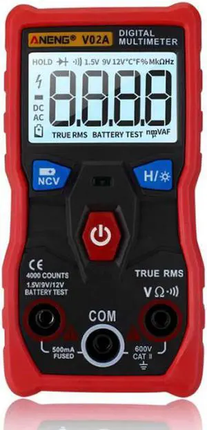 ANENG V02A Measurement Digital Multimeter Counts Digital Multimeter Profesional Capacitor Tester Esr Meter Richmeters Testers - Red