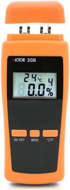 VICTOR 2GB LCD Intelligent Paper Moisture Tester Meter Digital Lcd ThermometerCar-detector VC2GB