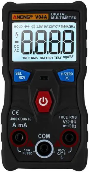 ANENG V04A Measurement Digital Multimeter Testers Automotive Electrical Comprobador Transistor Tester Multitester Multimetro - Black