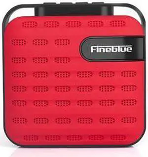 Fineblue MK-16 Metal Bass Bluetooth wireless Hifi speaker portable Wireless receiver support TWS TF Handsfree call Subwoofer (Red)