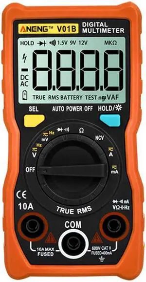 ANENG V01B 4000 Counts Digital Multimeter Comprobador Automotive Electrical Dmm Transistor Tester Capacitance Meter Test Point - Orange