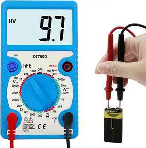 Large Screen Digital Multimeter Buzzer Overload Protection Mini Wave Output Voltmeter Tester for DC Voltage AC Voltage Measuring