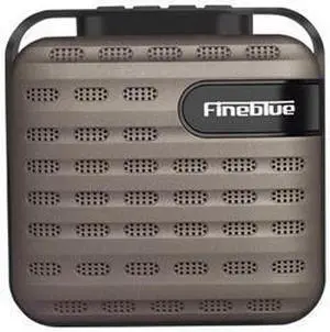 Fineblue MK-16 Metal Bass Bluetooth wireless Hifi speaker portable Wireless receiver support TWS TF Handsfree call Subwoofer (Chocolate)
