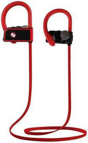 Fineblue FA80 Wireless Bluetooth earphone Stereo Bass Music Earphone Handsfree With Mic Neckband waterproof IPX-5 Sports Stereo (Red)