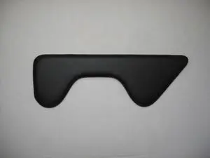N1030CM-K: Curved Morency Forearm Rest with Extension for Mouse Use, black vinyl, 10? x 30?