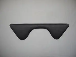 Curved Morency Forearm Rest with left & right-handed mouse extensions, black fabric, 8.5? x 32? 8.532CM