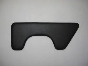 N1230CM-K: Curved Morency Forearm Rest with Extension for Mouse Use, black vinyl, 12? x 30?