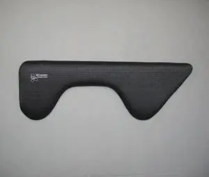 Curved Morency Forearm Rest with Extension for Mouse Use, black fabric, 10? x 30? 1030CM