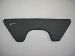 Curved Morency Forearm Rest with left & right-handed mouse extensions, black fabric 12? x 36? 1236CM