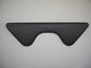 Curved Morency Forearm Rest with left & right-handed mouse extensions, black fabric 10? x 36? 1036CM