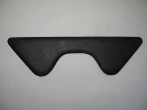 Curved Morency Forearm Rest with left & right-handed mouse extensions, black vinyl, 10? x 36? N1036CM-K