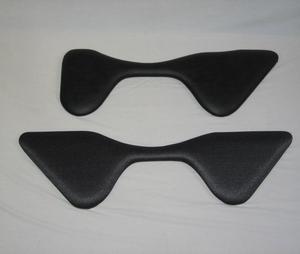 N1030CM-MS-K-L: Curved Morency Forearm Rest with extension for left-handed mouse and Microsoft Natural keyboard use, black vinyl, 10? x 30?
