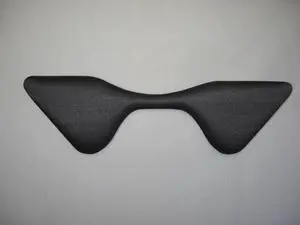 1036CM-MS: Curved Morency Forearm Rest with extensions for left and right-hand mouse and Microsoft Natural keyboard use, black fabric, 10? x 36?
