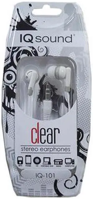 100-Pack of IQ Sound IQ101 Digital Stereo Earphones - White Color