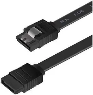 18-Inch SATA Data Cable - Black - Latching