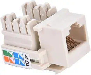 BattleBorn GC-KEY45-90IVO - Cat5 / 5e Keystone Jack - 110 Punch Type (Ivory)