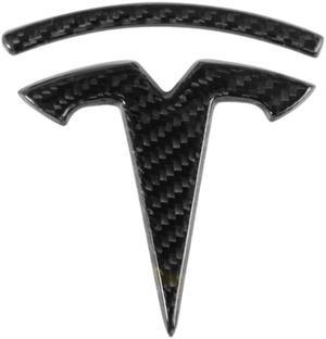 Real Carbon Fiber Tesla Emblem Model 3 Gloss (Front & Rear)