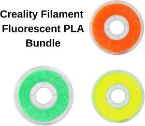 Creality Fluorescent CR-PLA 3D Printer Filament Bundle 1.75 mm, 1 KG per spool- Fluorescent Orange, Yellow and Green