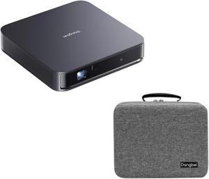 Dangbei Atom Laser Portable Projector, Google TV, 1200 ISO Lumens 180", 1080p, HDR10 & Google Assistant Voice Control and Carry Case Bundle