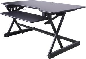 Rocelco DADR-40 Adjustable Height Desk Riser 40" w/ AC Outlets & USB Ports (Black)