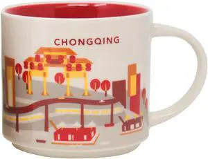 Starbucks You Are Here Series Chongqing Ceramic Mug, 14 Oz
