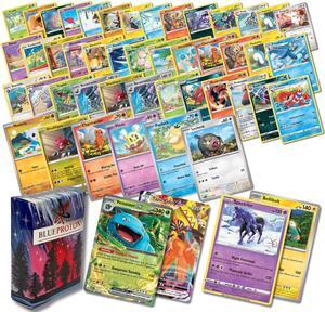 Exclusive Deluxe Bundle | 50 Genuine Cards | Includes 2 Guaranteed Ultra Rares: Legendary, VSTAR, VMAX, V, GX, or EX | Plus 2 Holos or Rares | BlueProton Deck Box compatible with trading cards