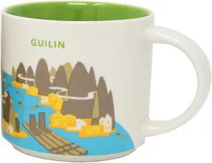Starbucks You Are Here Series Guilin Ceramic Mug, 14 Oz