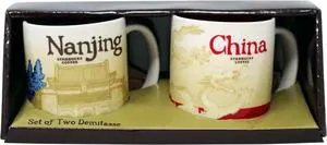 Starbucks Global Icon Series Nanjing and China Demitasse Mugs, 3 Oz (Set of 2)