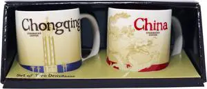 Starbucks Global Icon Series Chongqing and China Demitasse Mugs, 3 Oz (Set of 2)