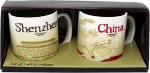 Starbucks Global Icon Series Shenzhen and China Demitasse Mugs, 3 Oz (Set of 2)