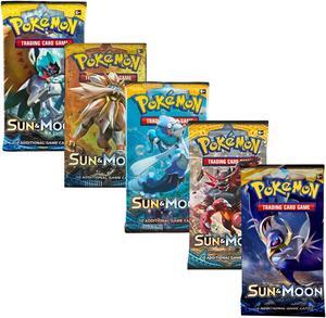 Pokemon Sun & Moon (SM1) | 5 Booster Packs (One of Each Artwork)