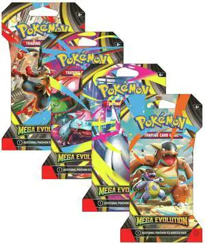 Pokemon TCG: Mega Evolution - Mega Evolution Art Set (4 Sleeved Booster Packs)