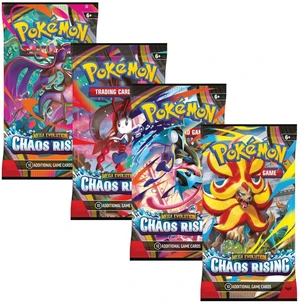 Pokemon ME4 Mega Evolution Chaos Rising Art Set | 4 Booster Packs (One of Each Artwork) Pokemon ME4 Mega Evolution Chaos Rising Art Set | 4 Booster Packs (One of Each Artwork)