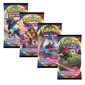 Pokemon SS1 Sword & Shield Art Set | 4 Booster Packs (One of Each Artwork) Pokemon SS1 Sword & Shield Art Set | 4 Booster Packs (One of Each Artwork)